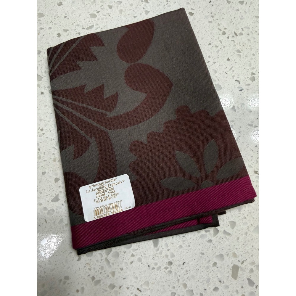 Le Jacquard Francais Napkin Cigare Excellent Floral Cotton 23x23